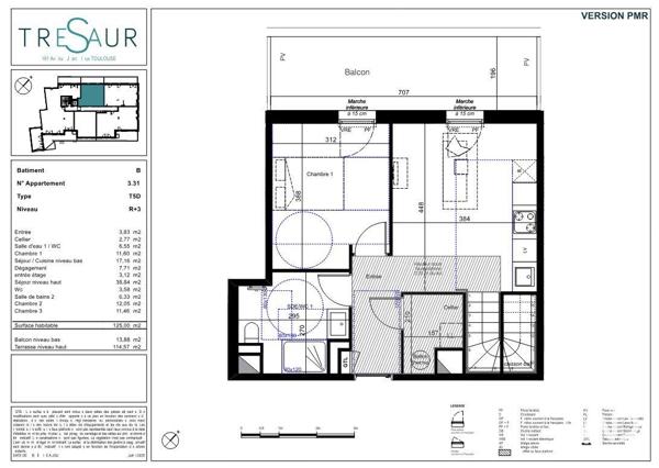 Appartement à vendre 5 pièces 125 m² Toulouse