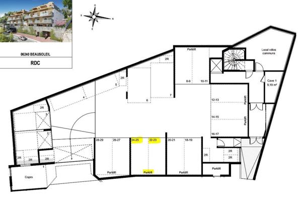 Parking à vendre 14 m² Beausoleil