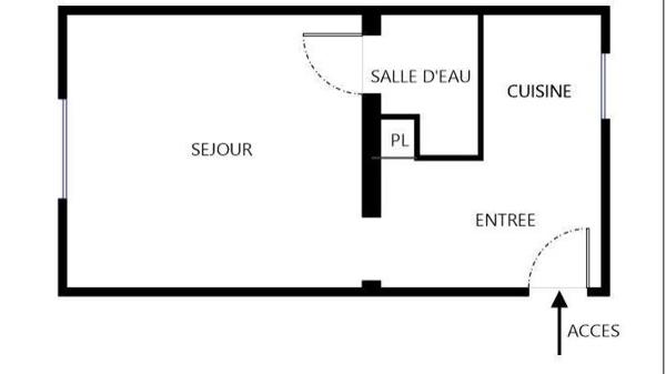 Paris (75014) Studio lumineux au calme