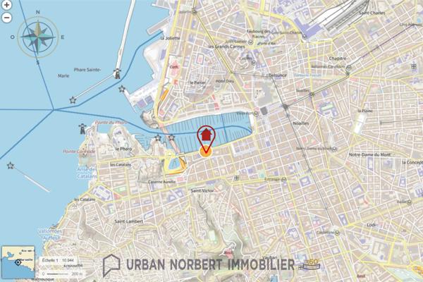 Marseille (13007) Vue directe Vieux-Port – Appartement traversant de 130 m² avec garage en sus