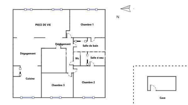 Appartement
         4 pièces
        - 95 m² 343 200 € *