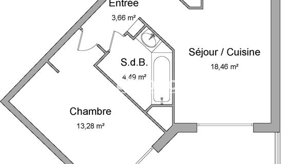 Location Appartement 2 pièces 42.82 m² - Saint-raphaël 83700