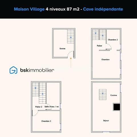 Et si vous trouviez enfin un bien qui ne ressemble à aucun autre ?

Au CALME, au fond d’une impasse, découvrez cette maison de village rénovée d'environ 88 m², offrant une atmosphère chaleureuse et authentique au cœur du village.

Édifiée sur 4 niveaux, elle séduit par sa distribution intelligente et son charme unique, mêlant avec élégance le cachet de l’ancien et le confort moderne.

💛 Le véritable coup de cœur :
👉 une superbe pièce de vie cathédrale, baignée de lumière, avec murs en pierres apparentes et cuisine NEUVE, pensée pour des moments de convivialité.

Côté nuit, la maison propose :
👉 deux belles chambres
👉 une troisième pièce pouvant faire office de bureau, dressing ou chambre d’appoint

En rez-de-chaussée, une grande entrée permet d’aménager facilement un espace buanderie ou vestiaire.

Un atout rare dans le village :
👉 une cave / local attenant avec entrée indépendante, aujourd’hui utilisée en espace de stockage, idéale pour vélos, équipements ou projet complémentaire.

📍 Vous profitez ici :
• d’un environnement calme
• de la vie de village à pied (commerces, restaurants)
• d’un parking gratuit à proximité immédiate, véritable confort au quotidien

💡 Prestations :
climatisation, parquet, cuisine récente, double vitrage aluminium à ouvrants cachés pour un maximum de lumière.

👉 Un bien rare, plein de charme et de caractère, idéal en résidence principale, secondaire ou investissement.

📞 Disponible immédiatement pour une visite