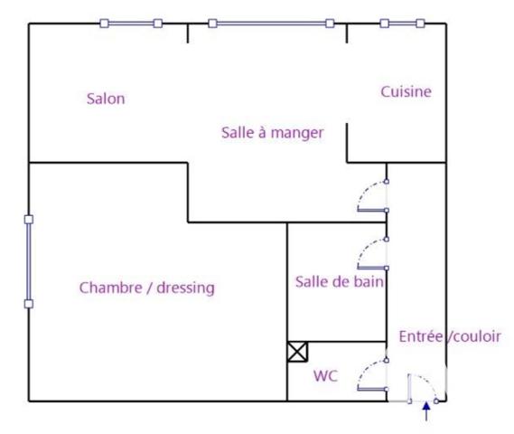 Location appartement 2 pièces 57 m² Pantin