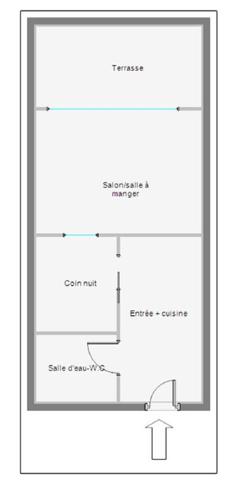 Appartement T2 à vendre  2 pièces - 28,69 m2 LA BAULE - 44