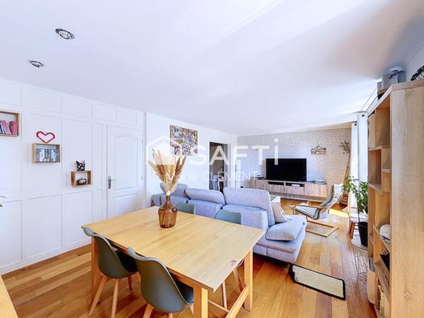 Appartement de 83 m2, 3 chambres, cave et parking