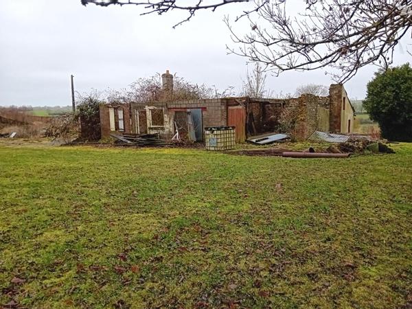 Terrain édifié d'un bâti sinistré.