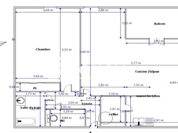Location Appartement 2 pièces 43.58 m² - 119 AVENUE PIERRE MENDES FRANCE - APT 110 Avrille 49240