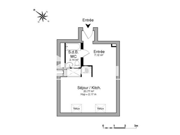 Location Studio 31 m² - 3 ALLEE DE L'ILE MEABAN Vannes 56000