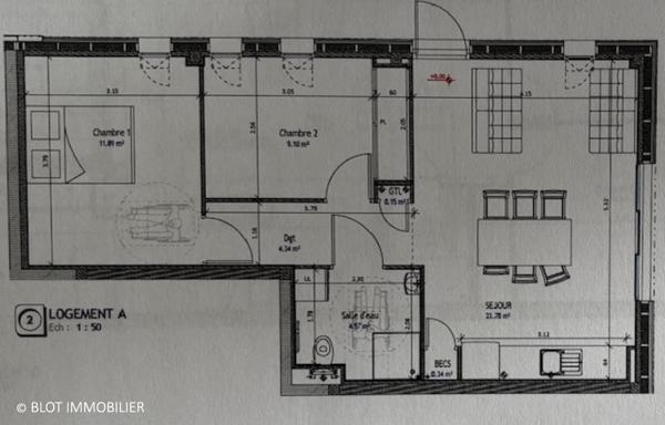 Appartement 3 pièce(s)