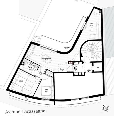 Appartement T3 de 54m²