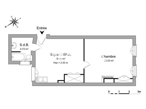 Location Appartement 2 pièces 45.67 m² - 42 RUE DE POLOGNE Saint-germain-en-laye 78100