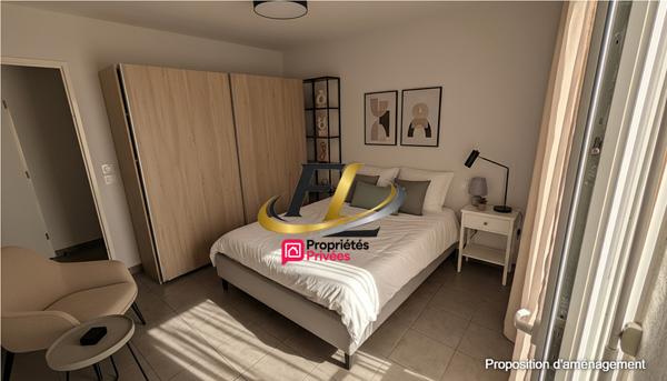 F3 de 60.57 m2 avec terrasse et parking privé à Canet en Roussillon