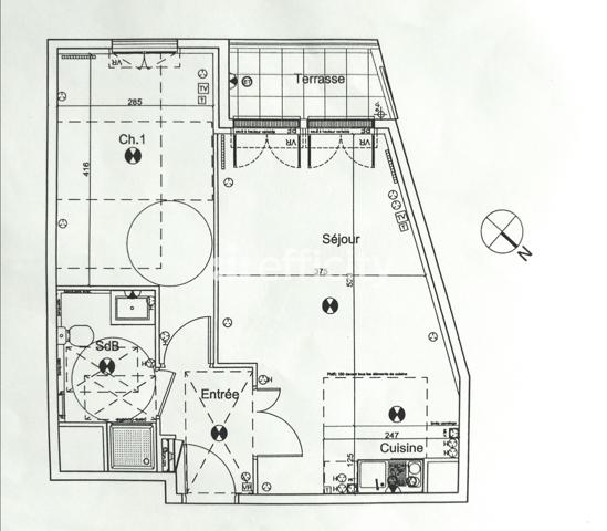 Appartement 2 pièces - 45 m² Exclusivité efficity
