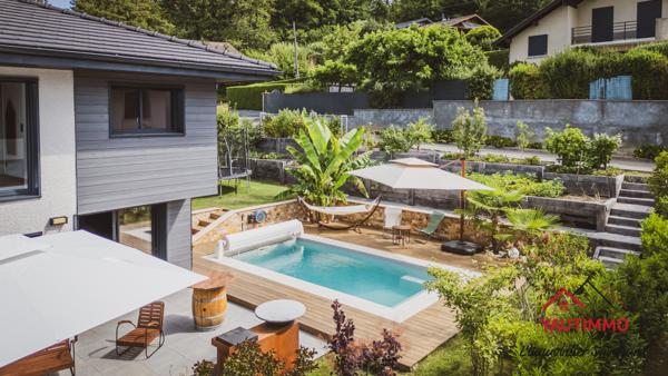 Cranves-Sales (74380) Maison avec piscine, studio et vue, à 10 min de la frontière suisse – Cranves-Sales