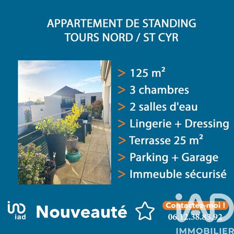 Appartement à vendre 4 pièces 124,61 m² Tours