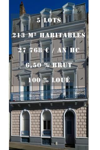Immobilier Boulogne-sur-Mer (62200) – Immeuble 214m2 – 449 400 €