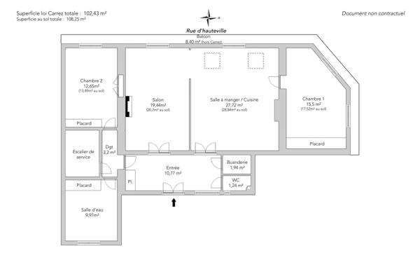 Appartement Paris 10e - HAUTEVILLE / PARADIS