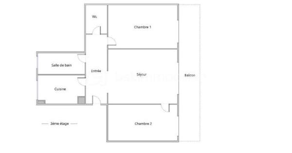 Appartement de 58,65 m²