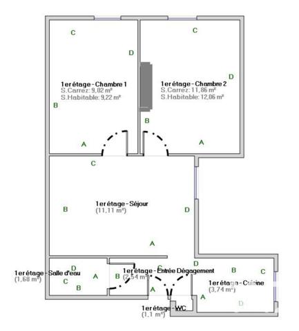 Appartement à vendre 3 pièces 41,05 m² Les Lilas