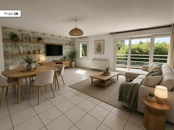 ORVAULT T3 de 67m² avec terrasse box et place de stationnement, Orvault 44700