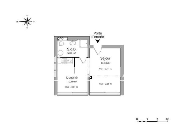 Location Studio 28.15 m² - 1 CH DE LA COLLINE ST JOSEPH Marseille 13009