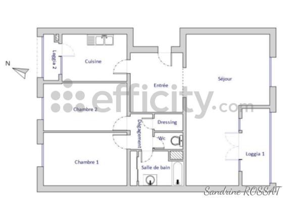 Appartement 4 pièces - 84 m² Exclusivité efficity