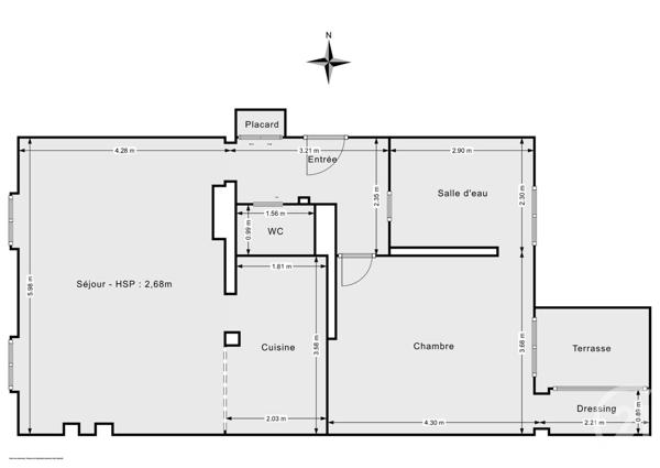 Appartement F2 Bis à vendre  2 pièces - 62,15 m2 PARIS - 75011