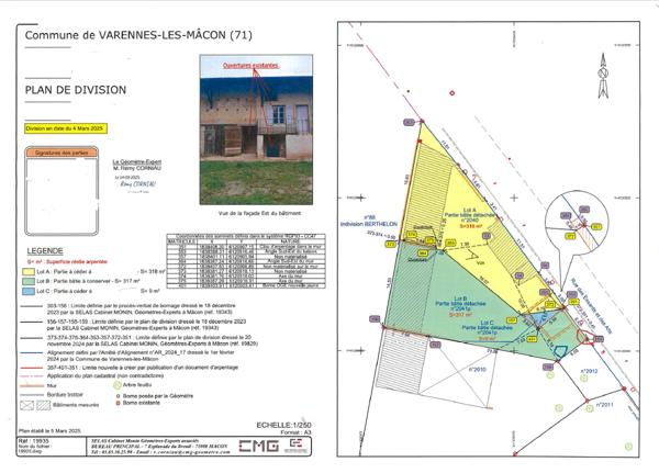 Maison à rénover avec Beau Potentiel sur Terrain 317 m² - 71000 VARENNES-LES-MÂCON