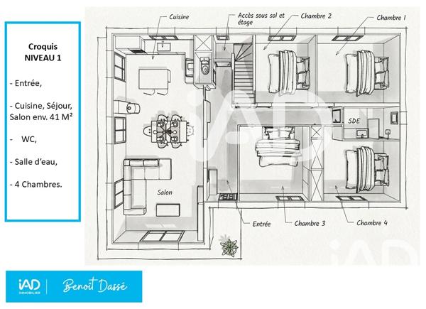 Maison à vendre 6 pièces 177 m² Saint-Baudelle