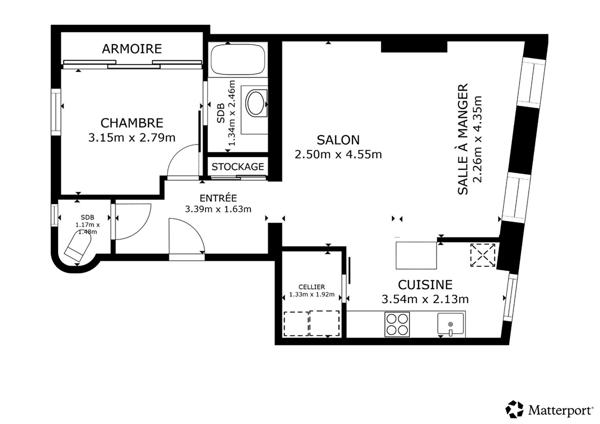 Appartement Paris 2/3 pièce(s) 52,05 m2