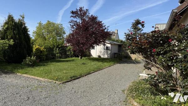 GOUVILLE SUR MER, Bourg, Pavillon avec vie de plain-pied, 3 chambres, 817m² de terrain.