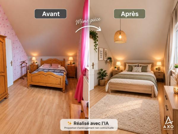 STEENVOORDE  Pavillon semi-plain-pied 3 chambres, jardin & grand garage