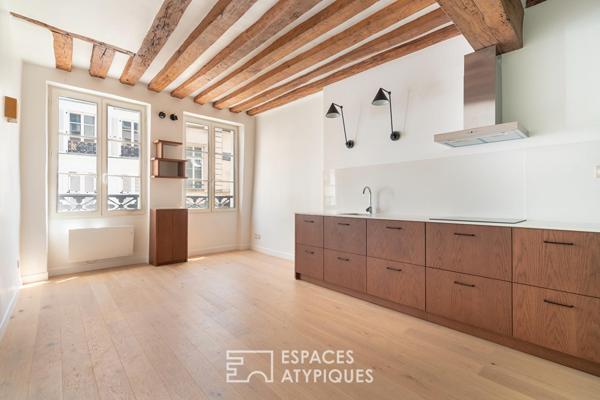 Appartement rénové avec terrasse près de l’Hôtel de ville