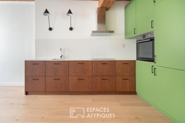 Appartement rénové avec terrasse près de l’Hôtel de ville