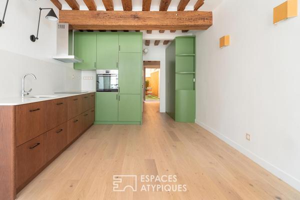 Appartement rénové avec terrasse près de l’Hôtel de ville