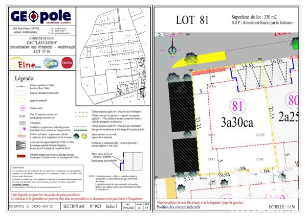 Terrain à vendre 330 m² Elne