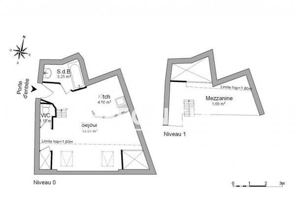 Location Studio 24.1 m² - 1 RUE SAINT DENIS Nantes 44000