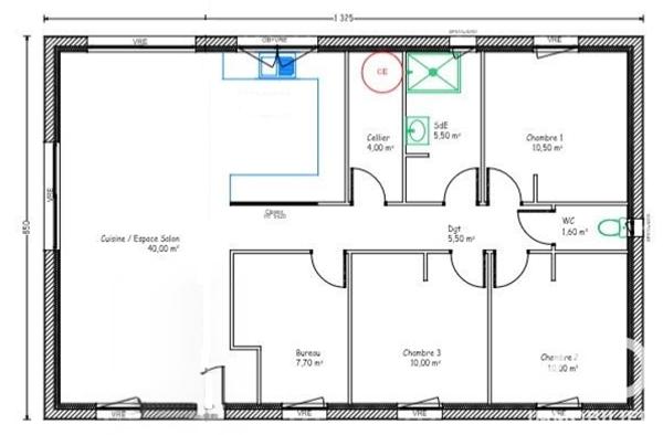 Maison à vendre 4 pièces 95 m² Cours-de-Pile