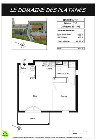 Appartement 2 pièces 40 m²