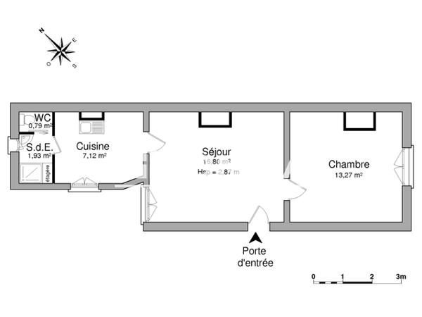 Location Appartement meublé 2 pièces 40.51 m² - 2 RUE LOUIS JOUVET Charleville-mezieres 08000