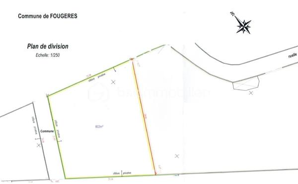 Terrain de 602 m²