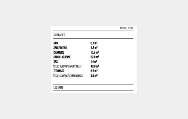 Vente Appartement P2 2P 40 m2 - Terrasse - Dernier Etage neuf Paris 19ème   