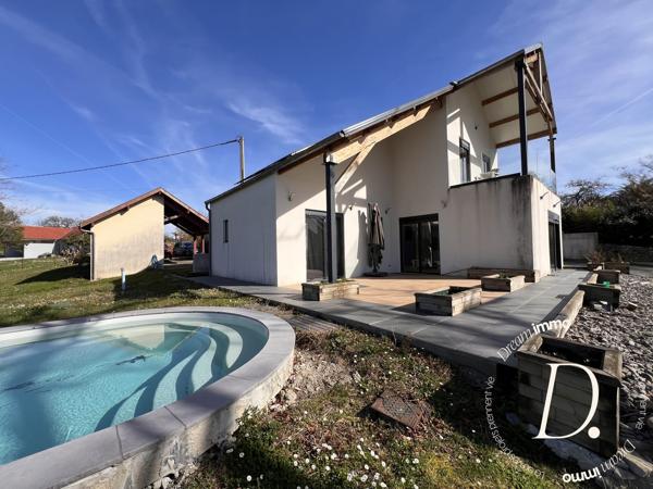 Salies-de-Béarn – Maison contemporaine 166 m² – 4 chambres – Piscine et vue Pyrénées