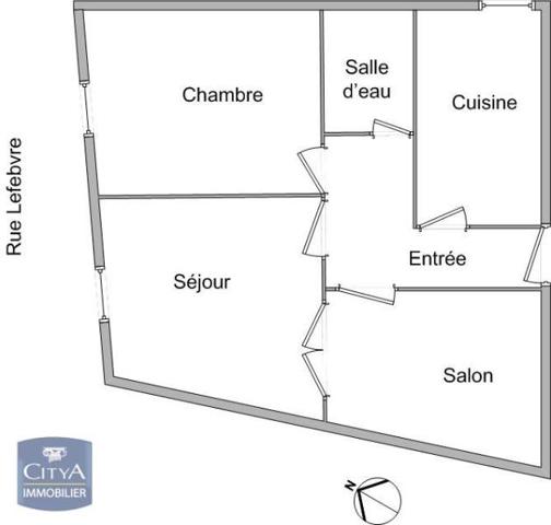 Location appartement Albigny-sur-Saône (69250) 2 pièces 40.84m²