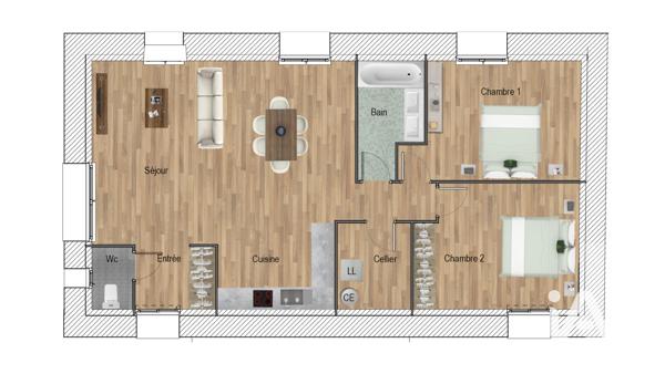 Appartement à vendre 3 pièces 76 m² Montferrand-le-Château