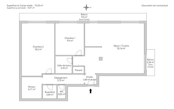 Appartement Paris 18 e - BELLIARD