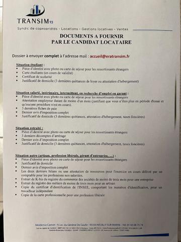 Appartement T1 à louer à Neuilly-sur-Marne, proche bords de Marne