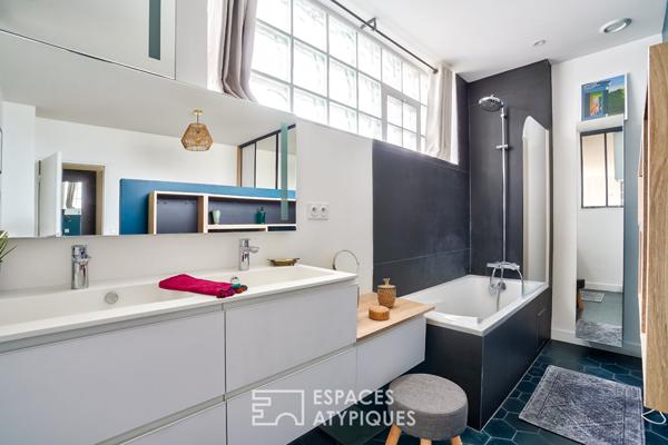 Appartement contemporain avec jardin partagé