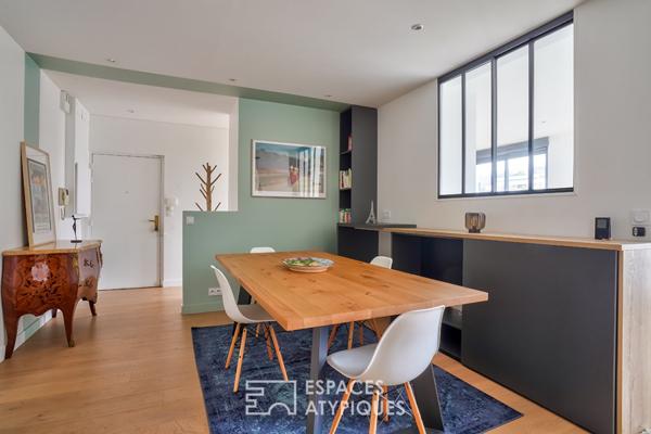 Appartement contemporain avec jardin partagé